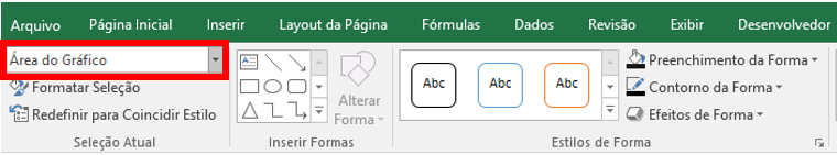 Formatar área do gráfico