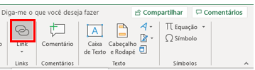 Inserir hiperlink no excel