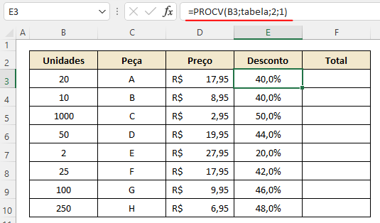 intervalo nomeado na procv