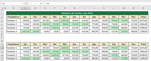 Colar vínculo no Excel