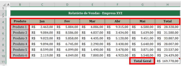 Ir para especial no Excel - textos